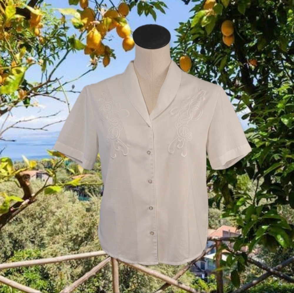 Vintage Sheer Short Sleeve Top